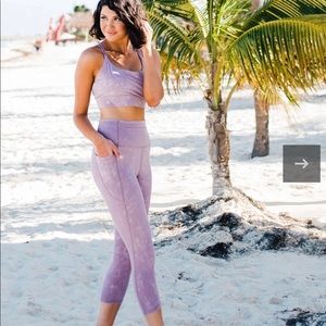 Zyia active Lilac floral pocket hi-rise